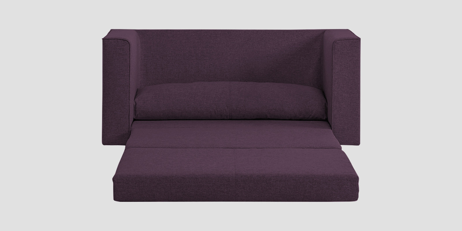 Kenia Fabric 3 Seater Foldable Sofa Cum Bed In Greek Purple Colour - Febonic Living