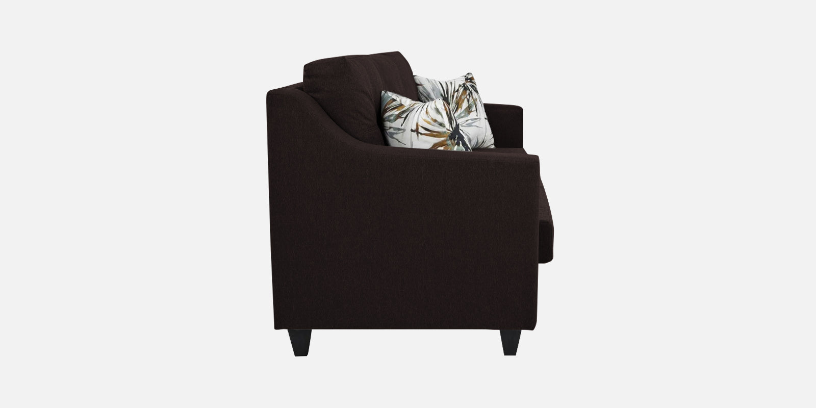 Welly Fabric 2 Seater Sofa In Dark Brown Colour - Febonic Living
