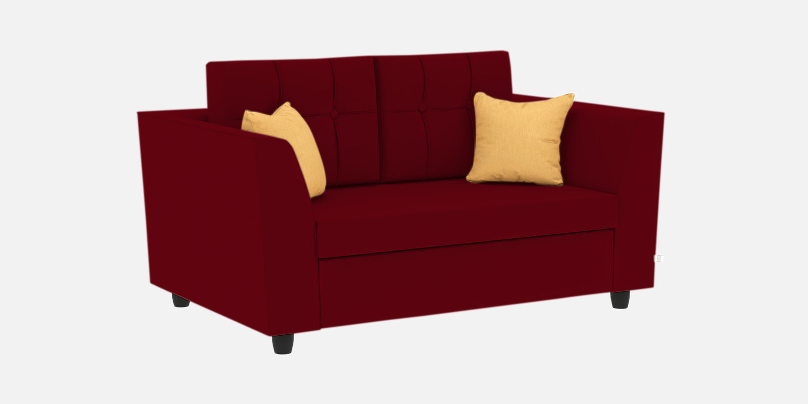 Nestin Velvet 2 Seater Sofa in Cherry red Colour