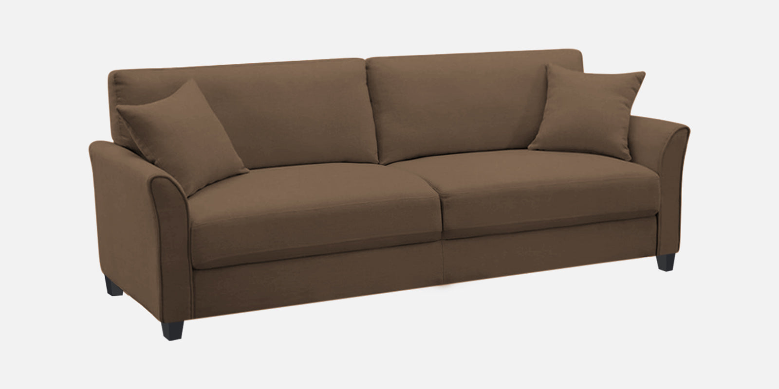 Daroo Velvet 3 Seater Sofa In Mocha Mouse Colour - Febonic Living