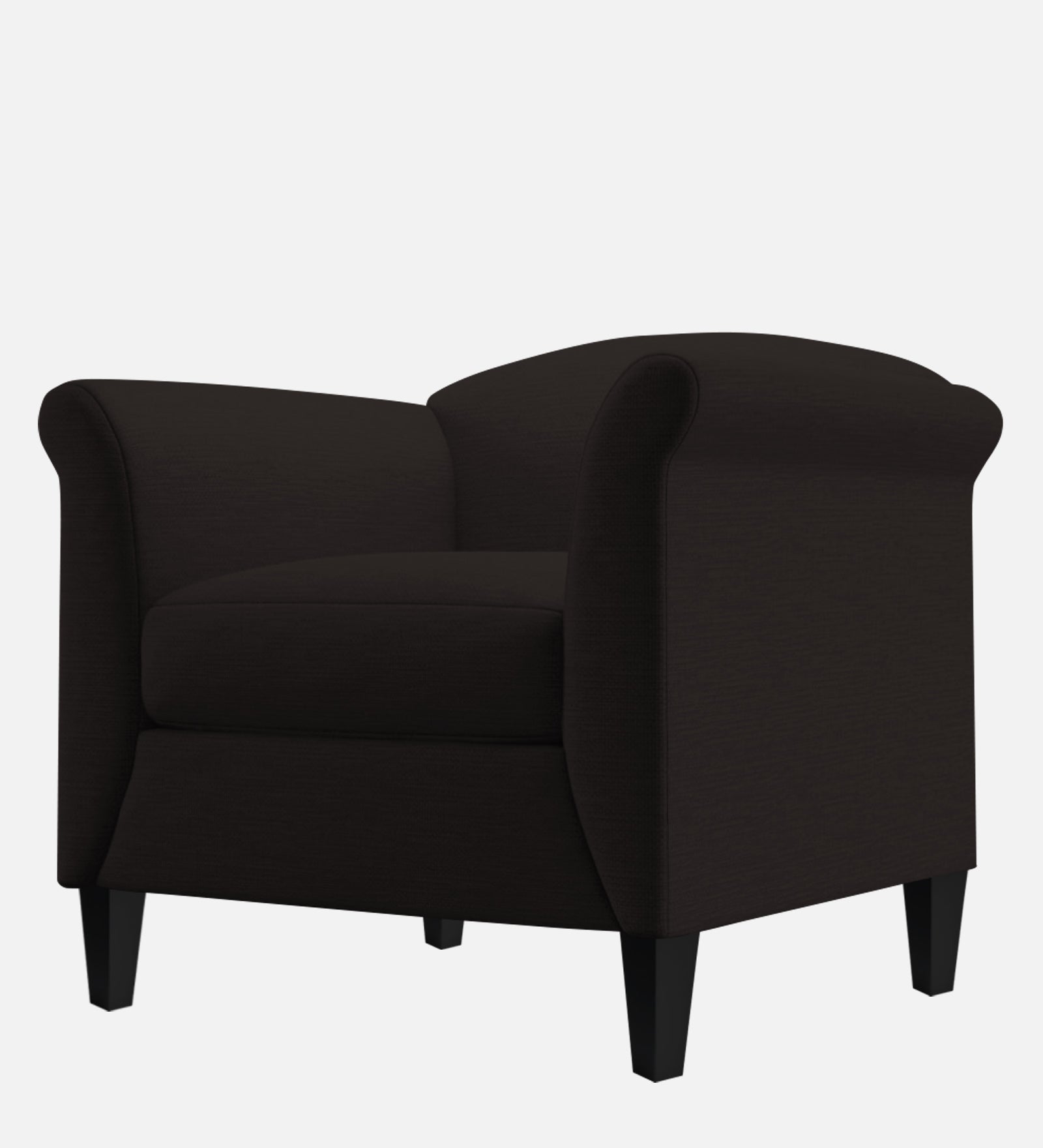 Kimber Fabric 1 Seater Sofa in Cara Brown Colour