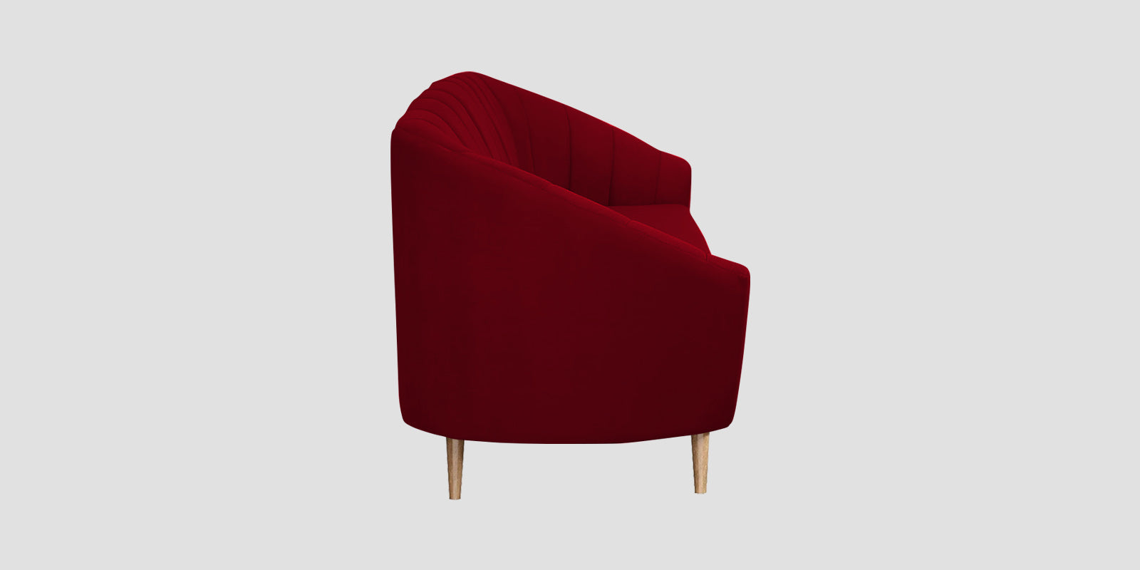 Kaylee Velvet 3 Seater Sofa In Cherry Red Colour - Febonic Living