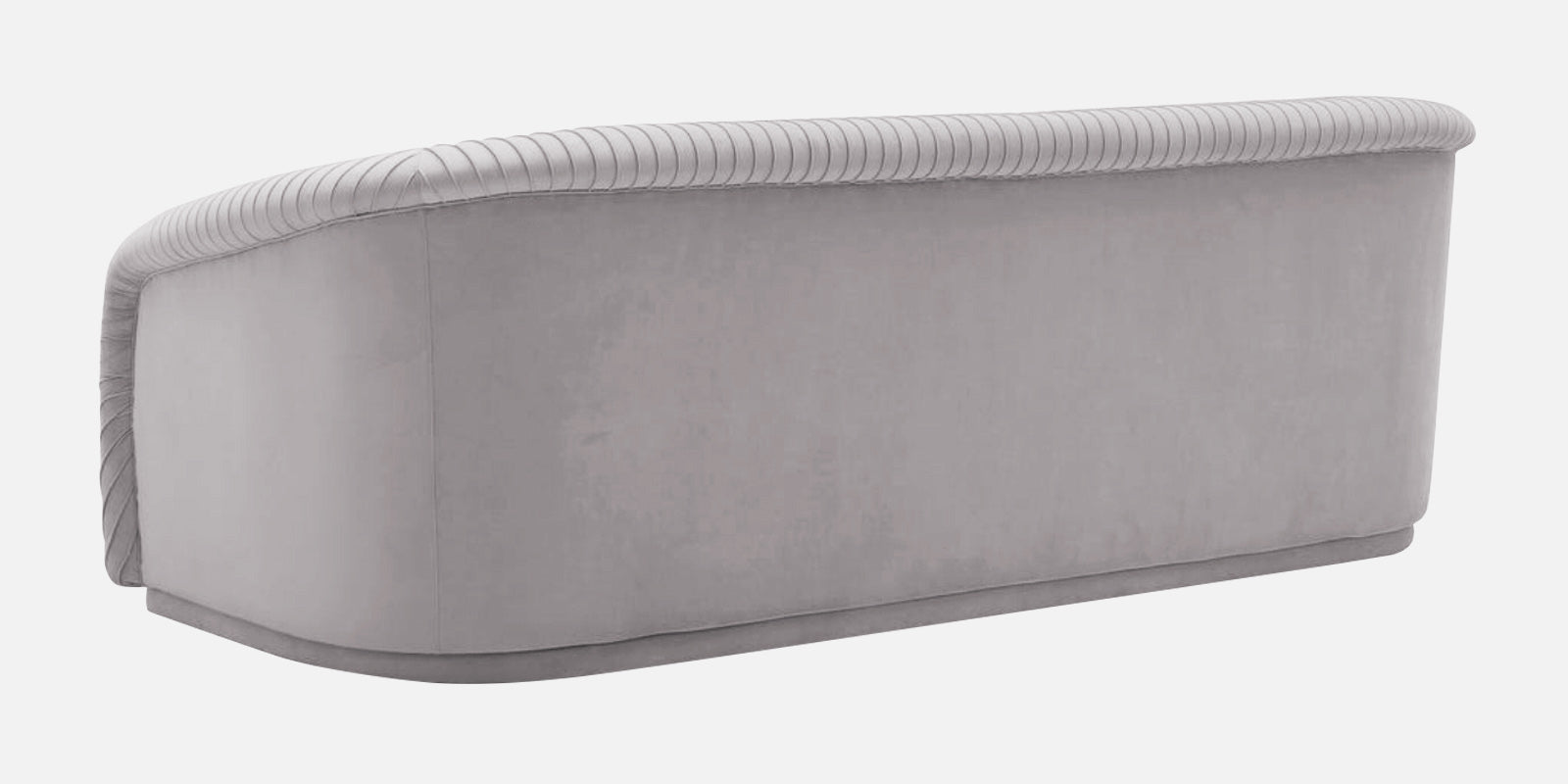 Yara Velvet Fabric 3 Seater Sofa In Concrete Grey Colour - Febonic Living