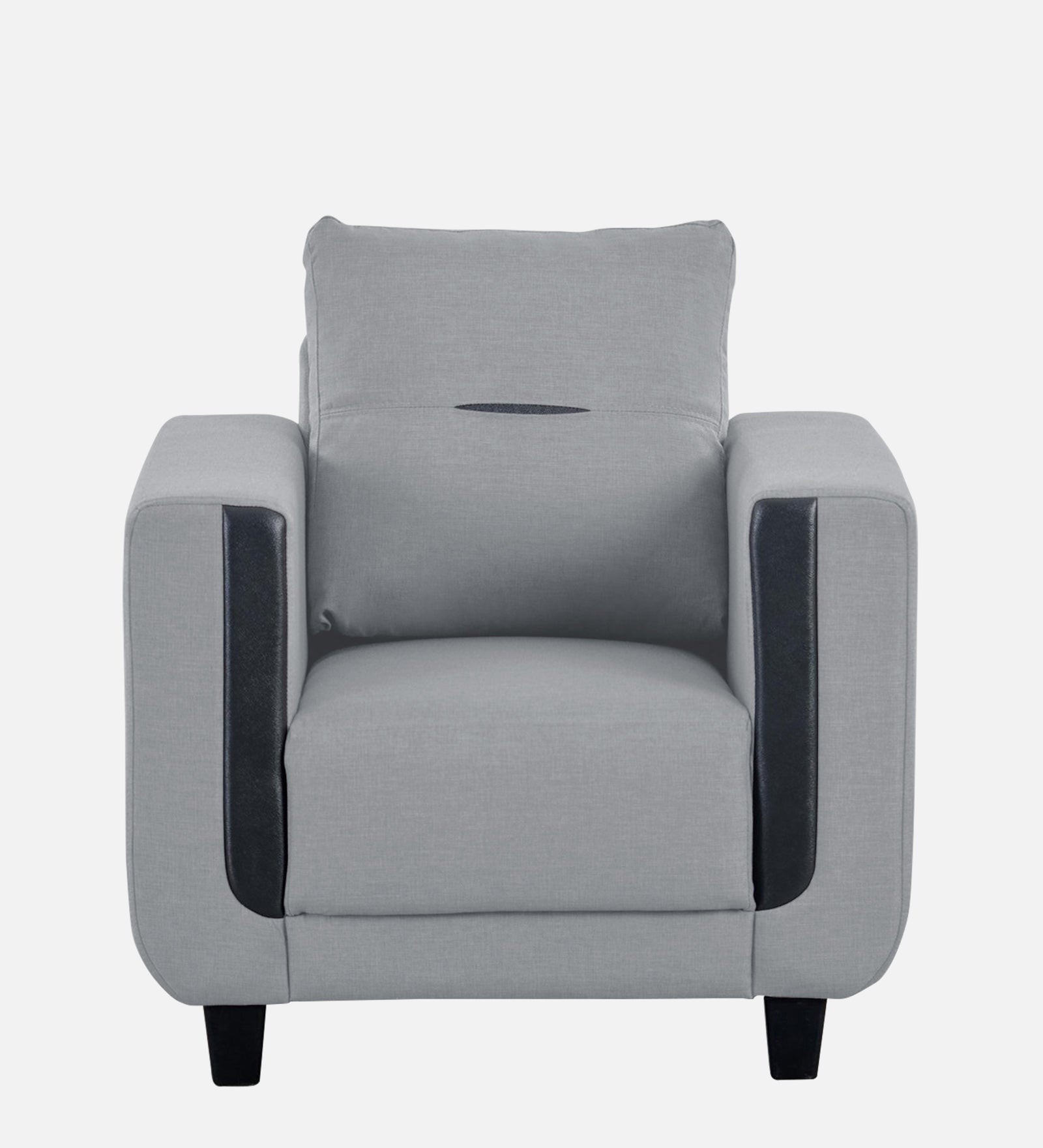 Perry Fabric 1 Seater Sofa In Coin Grey Colour - Febonic Living