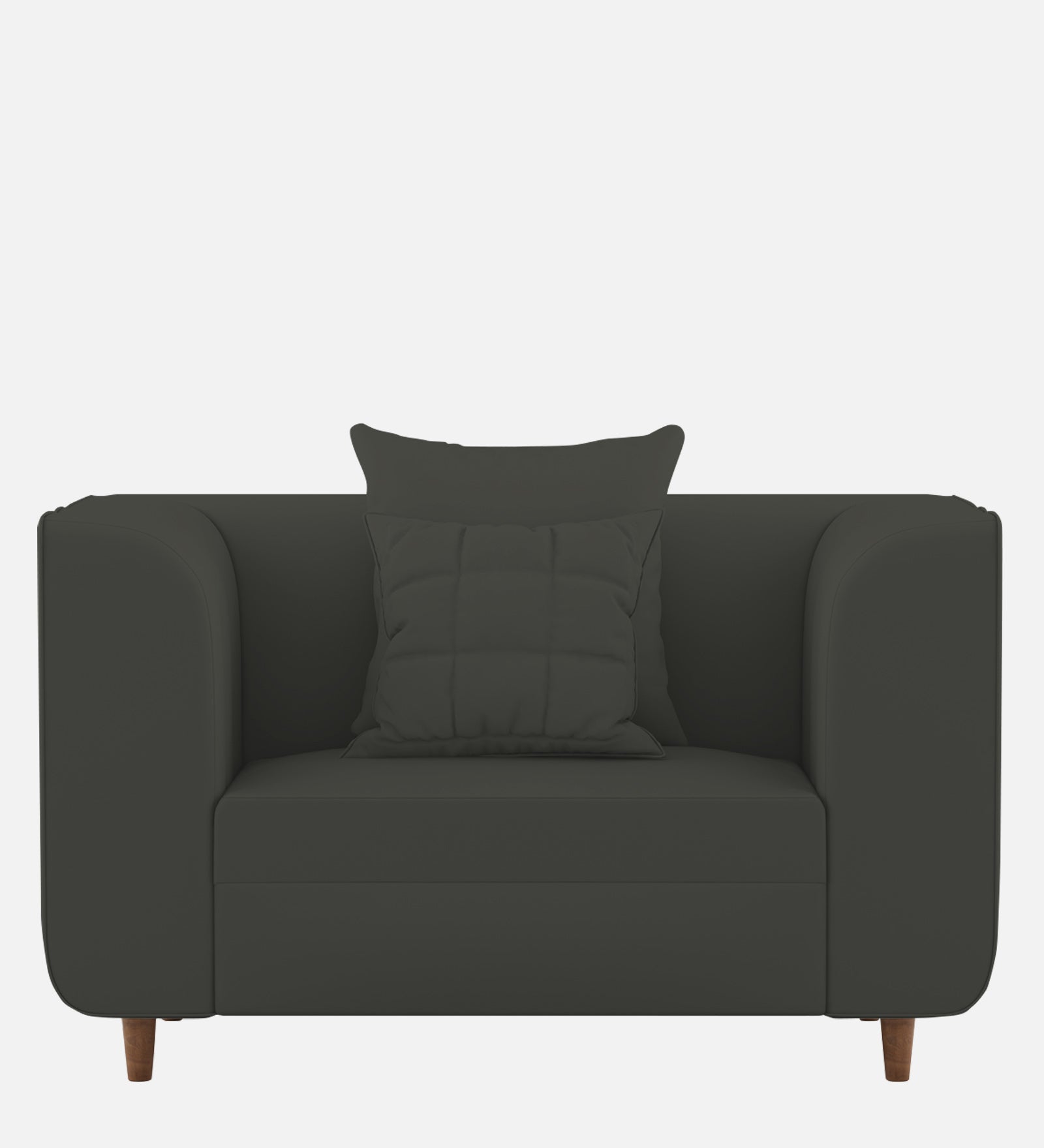 Sumo Velvet 1 Seater Sofa In Hory Grey Colour - Febonic Living