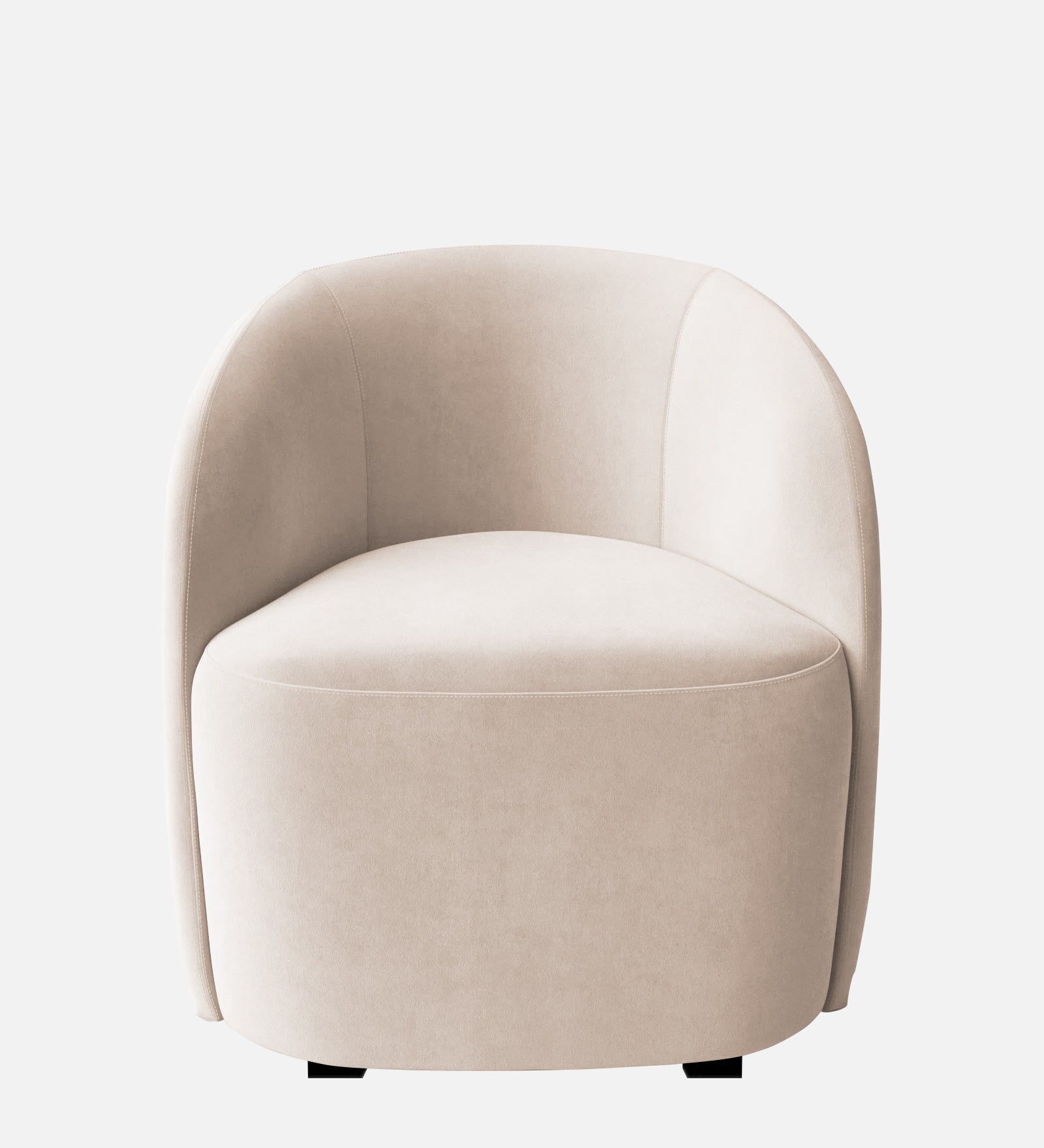 Lucky Velvet Wing Chair In Camel Beige Colour - Febonic Living