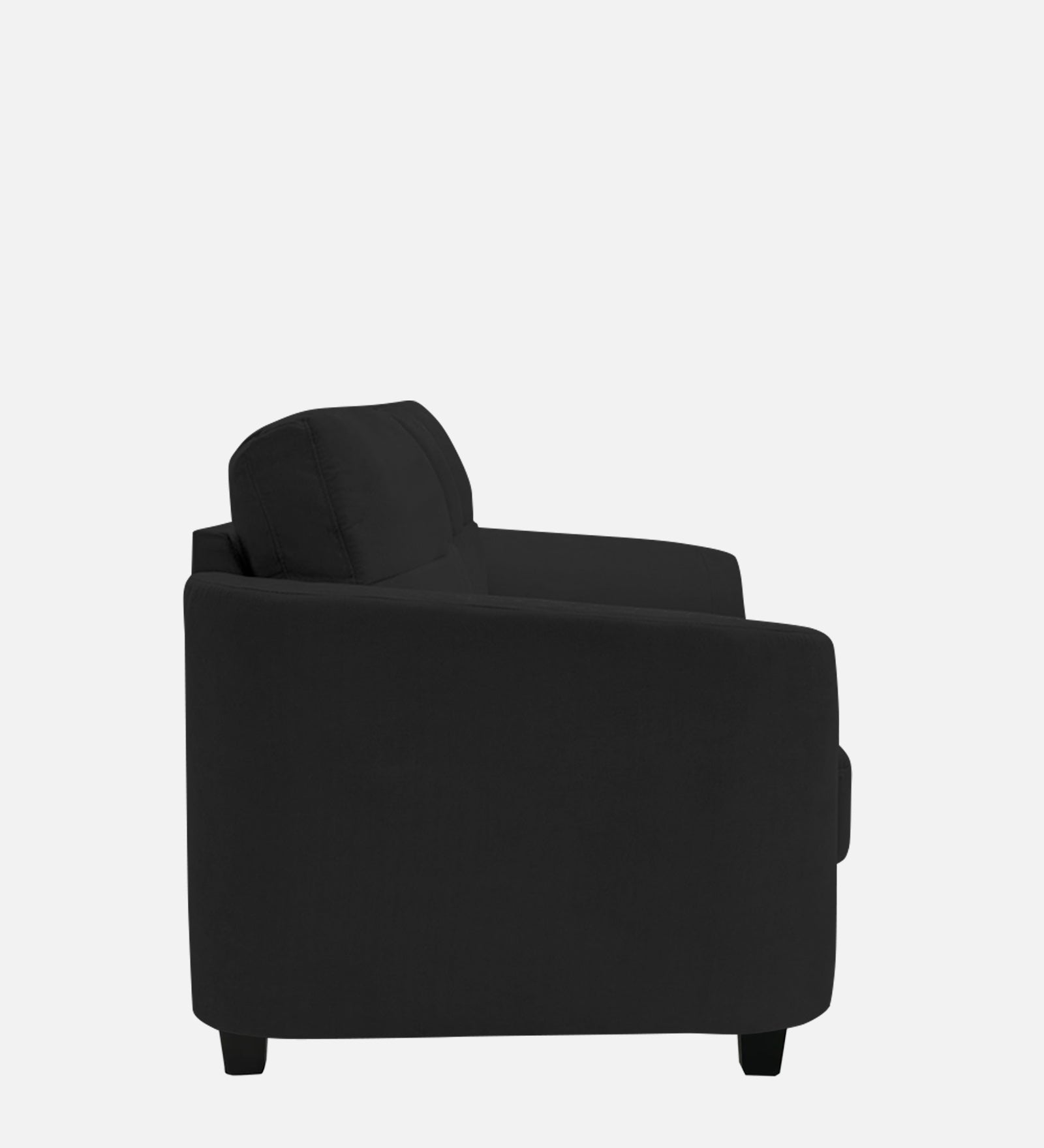 Mulan Fabric 1 Seater Sofa In Bitter Black Colour - Febonic Living
