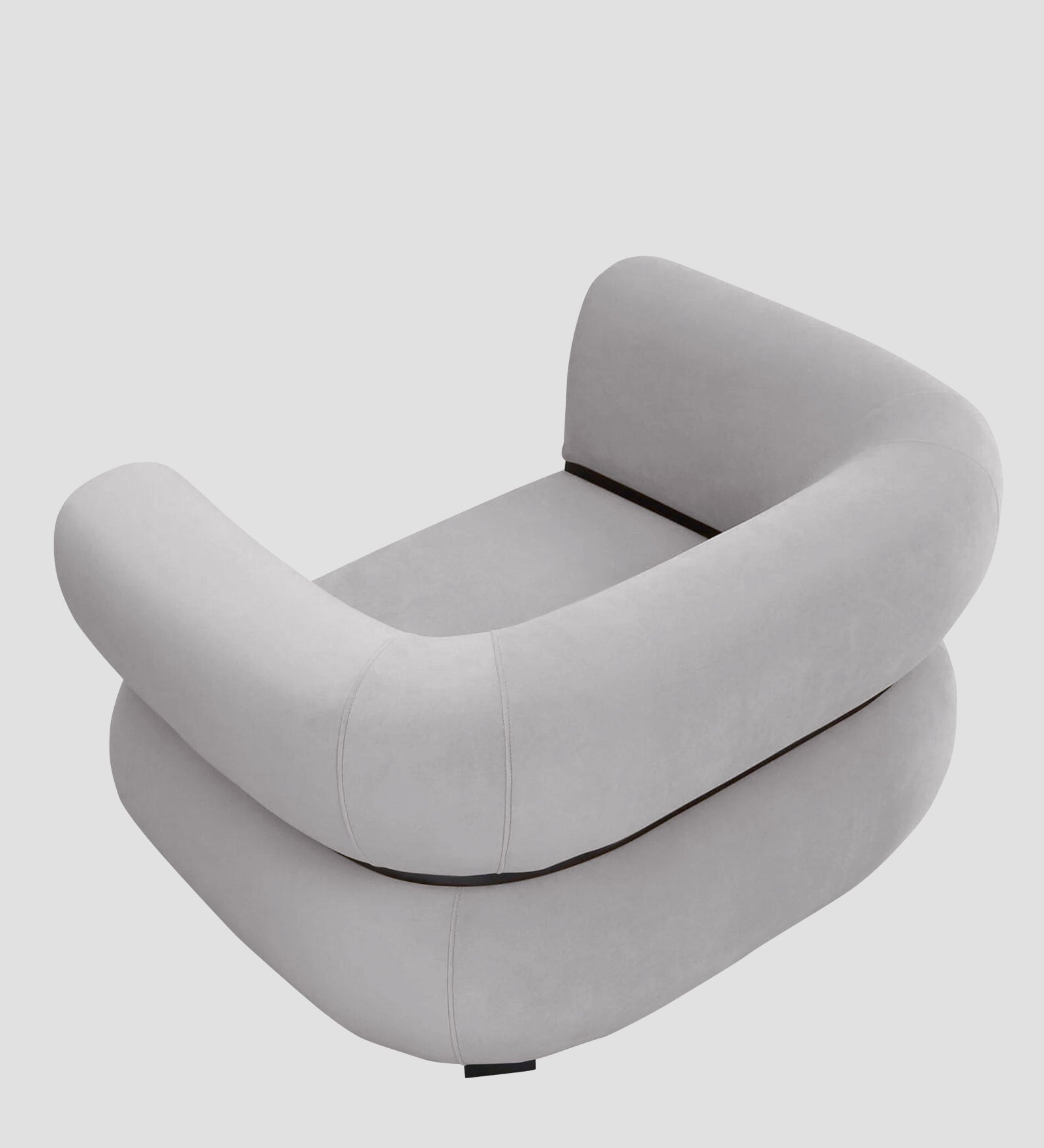 Kula Velvet 1 Seater Sofa In Concrete Grey Colour - Febonic Living