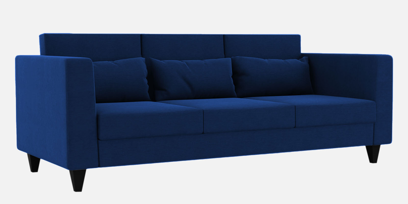 Nipul Fabric 3 Seater Sofa In Royal Blue Colour - Febonic Living