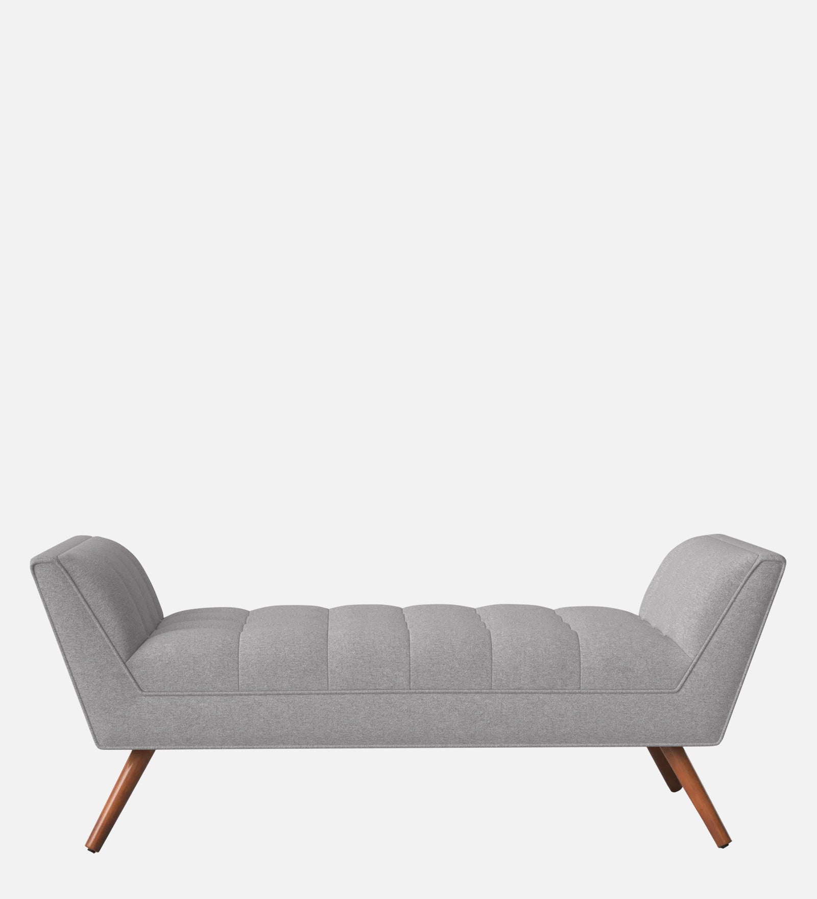 Cartes Velvet Bench In Concrete Grey Colour - Febonic Living