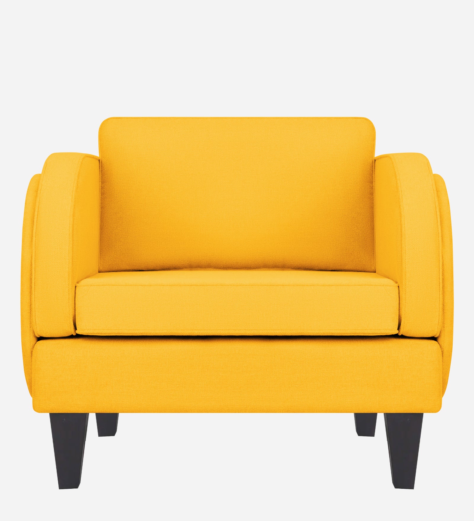 Siddy Fabric 1 Seater Sofa in Bold Yellow Colour