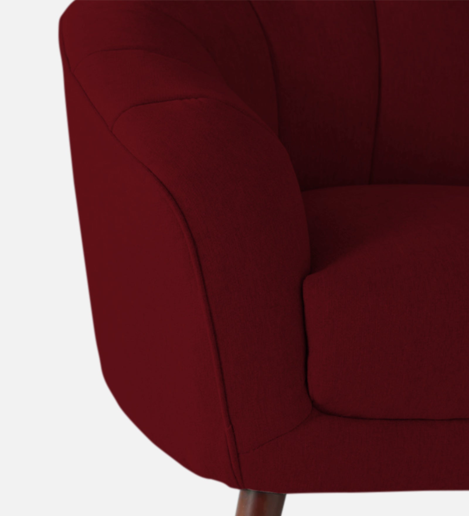 Benjamin Fabric 1 Seater Sofa In Ruby Red Colour - Febonic Living