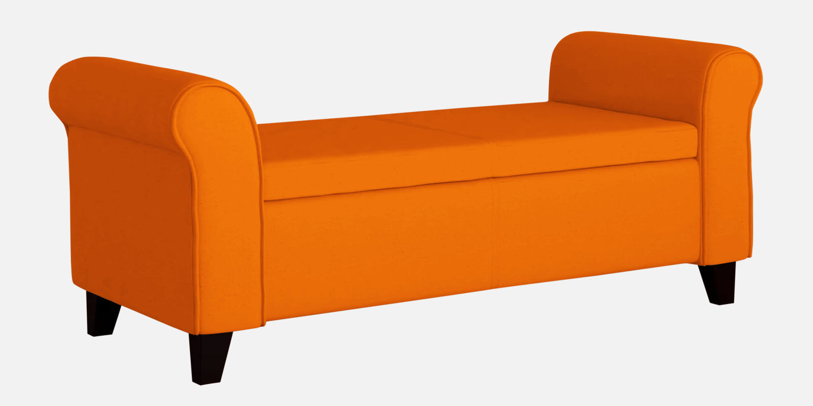 Molo Fabric 2 Seater Recamier in Vivid Orange Colour With Storage