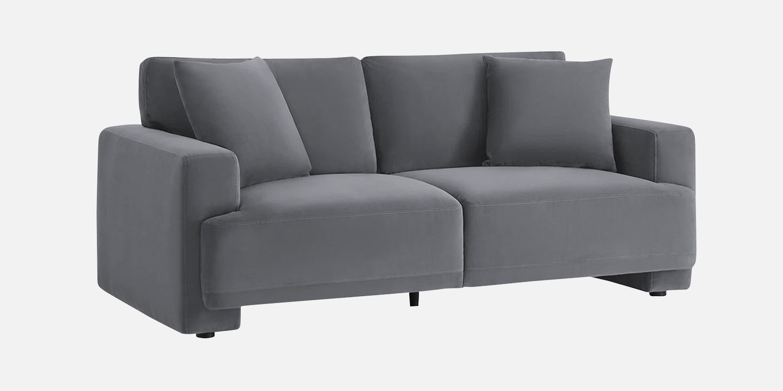 Kosta Velvet 2 Seater Sofa In Pubble Grey Colour - Febonic Living