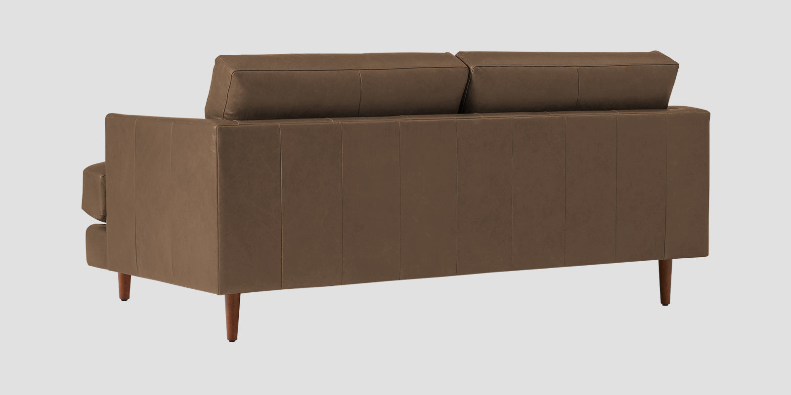 Sterio Leatherette 2 Seater Sofa In Husky Brown Colour - Febonic Living