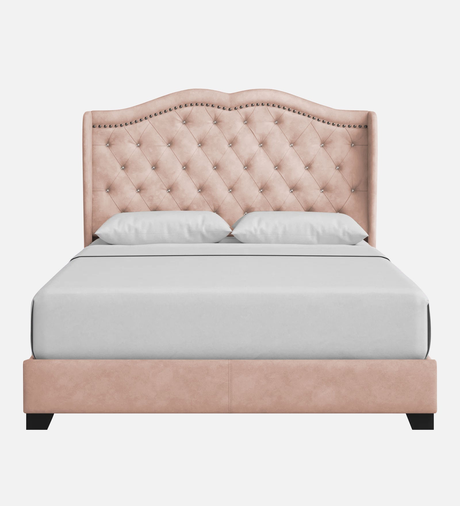 Blake Fabric Queen Size Bed in Woom Beige Colour - Febonic Living