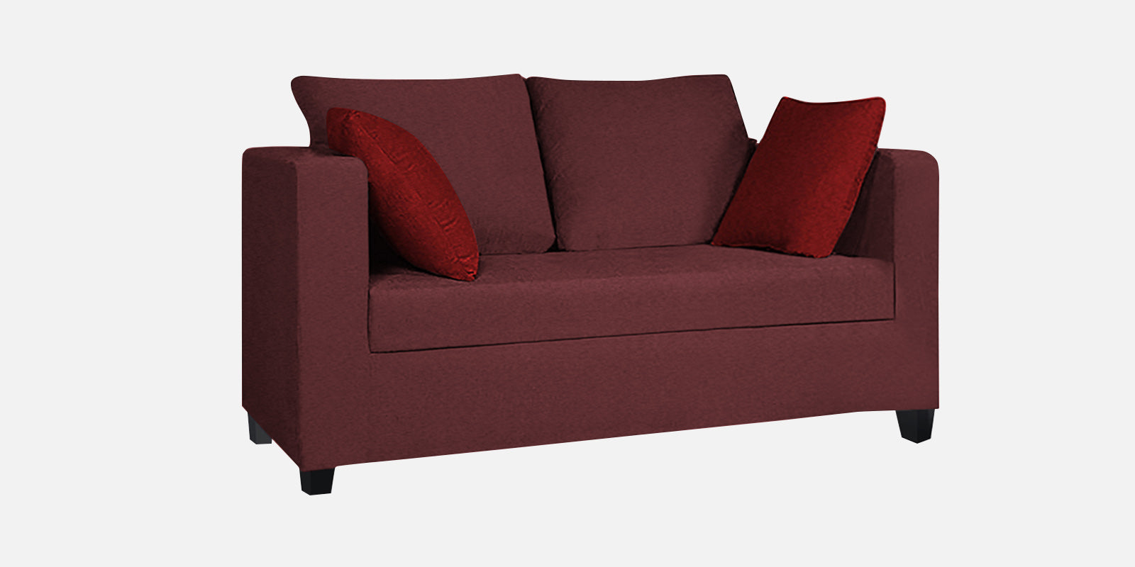 Nuska Fabric 2 Seater Sofa In Blaze Red Colour - Febonic Living
