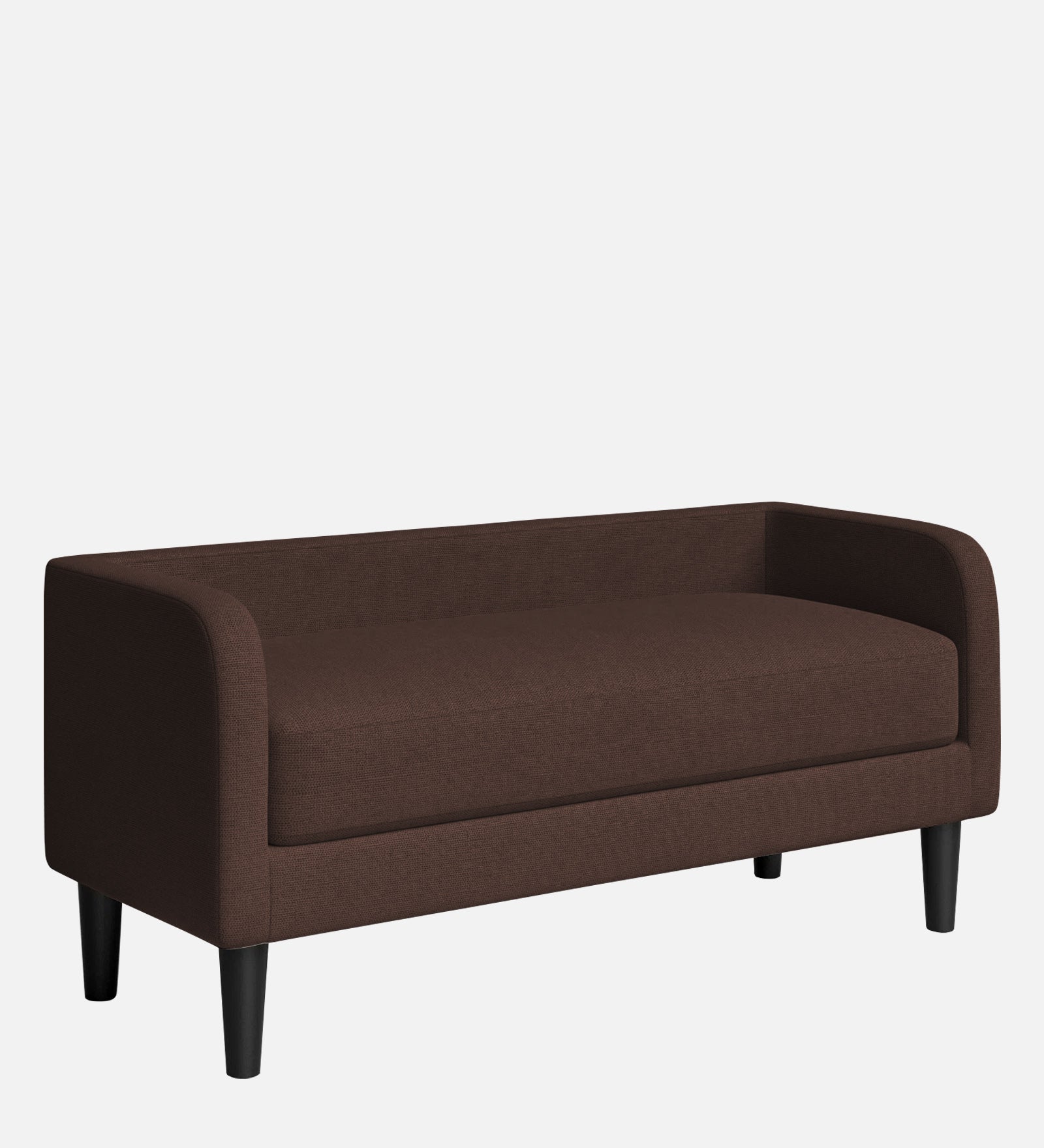 Maya Fabric Bench In Coffee Brown Colour - Febonic Living