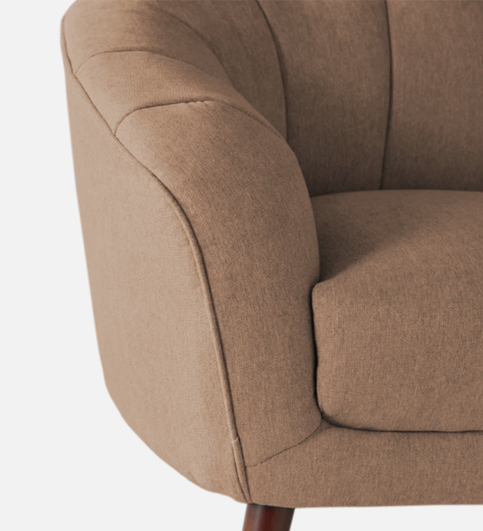 Benjamin Fabric 1 Seater Sofa In Cosmic Beige Colour - Febonic Living