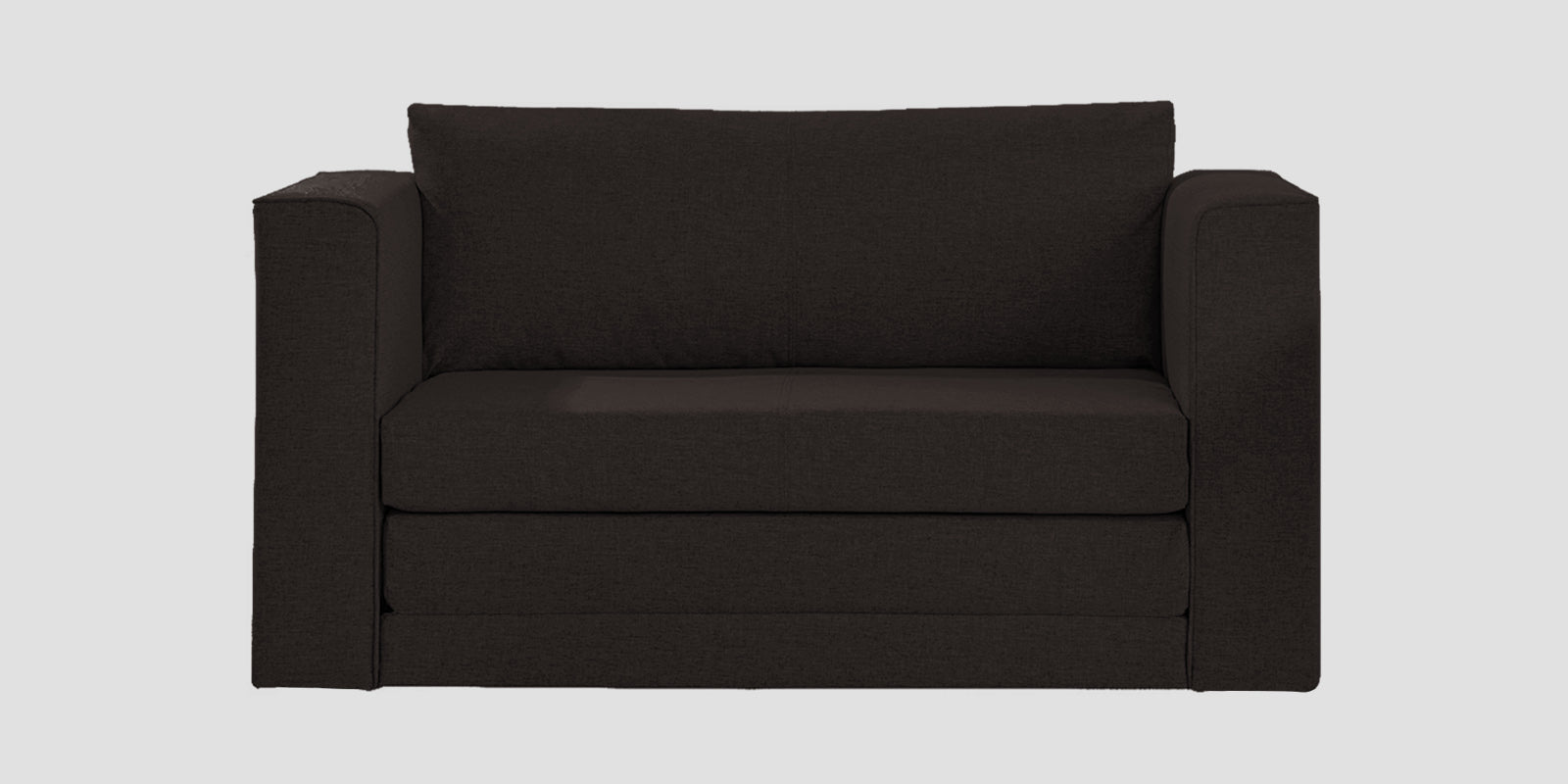 Kenia Fabric 2 Seater Foldable Sofa Cum Bed In Cara Brown Colour - Febonic Living