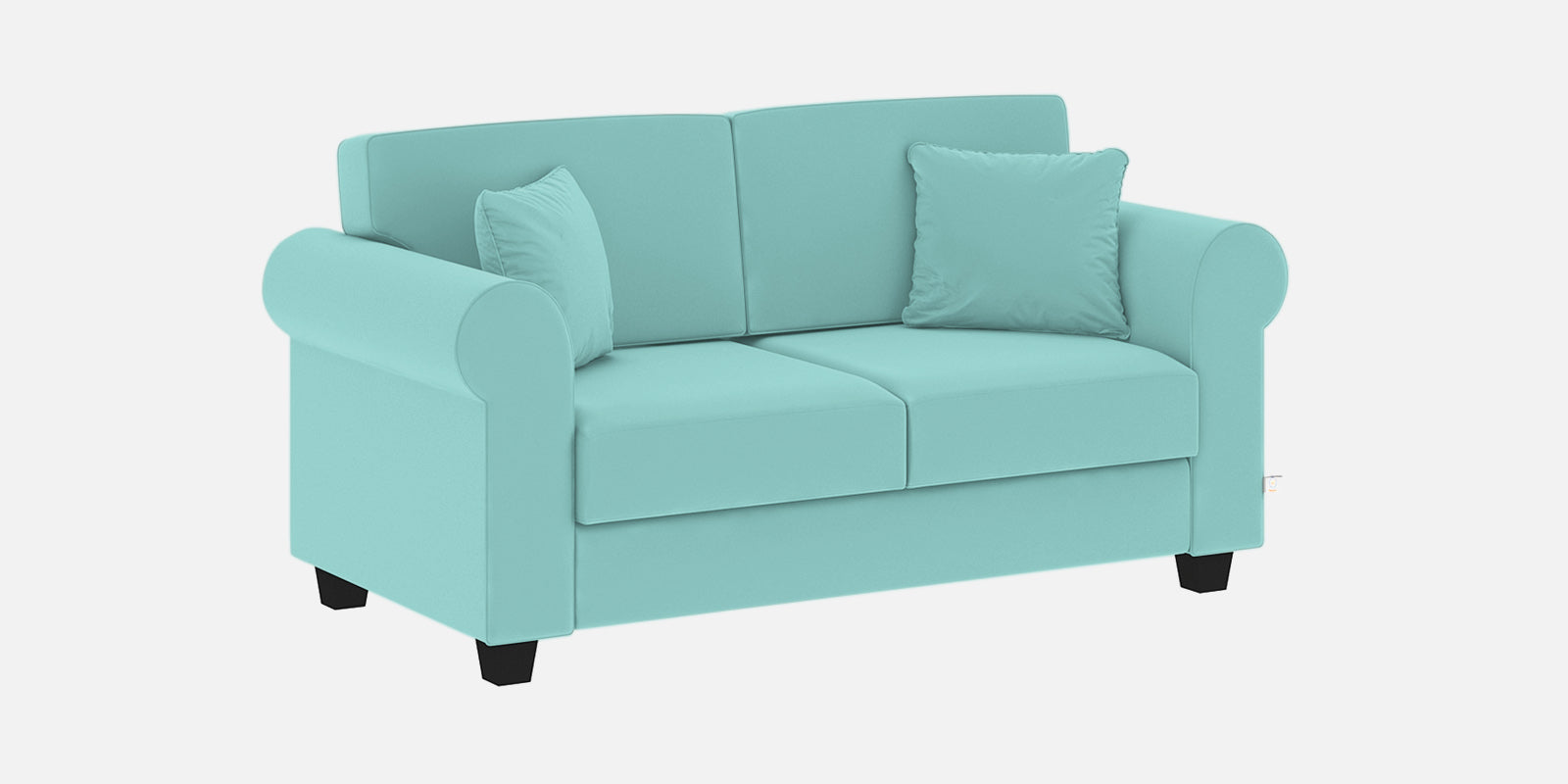 Numonk Velvet 2 Seater Sofa In Barmunda Aqua Colour - Febonic Living