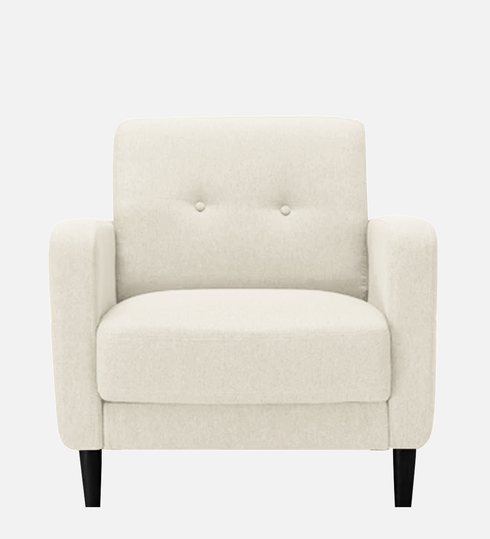 Marq Fabric 1 Seater Sofa In  Ivory Cream Colour - Febonic Living