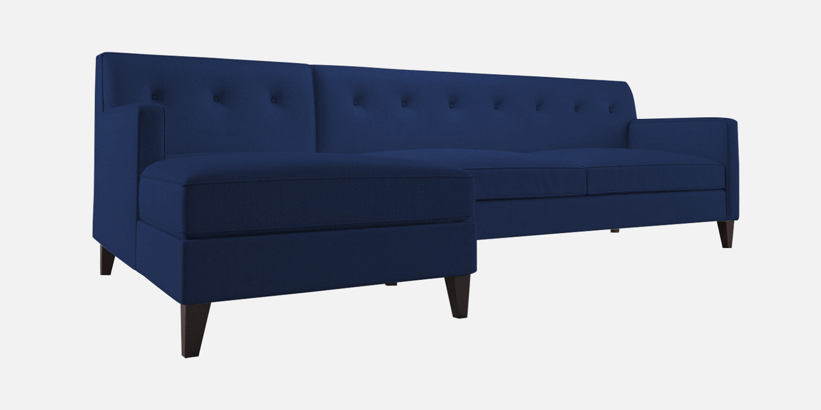 Miller Fabric RHS Sectional Sofa (3+Lounger) In Royal Blue Colour - Febonic Living