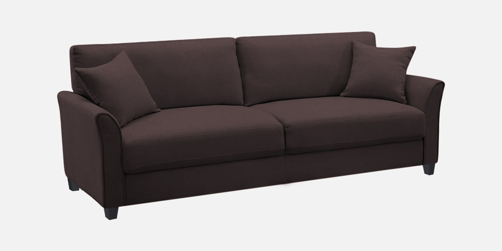 Daroo Velvet 3 Seater Sofa In Mocha Brown Colour - Febonic Living