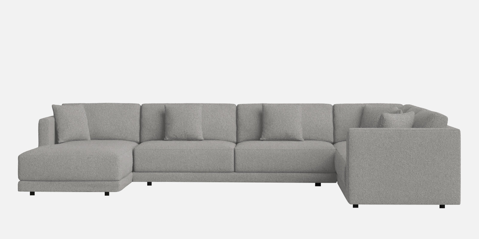 Carlin Fabric RHS 8 Seater Sectional Sofa In Lit Grey Colour - Febonic Living