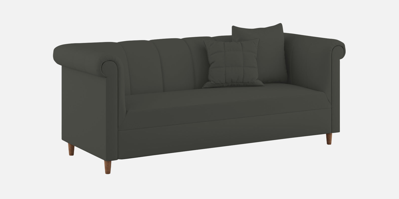 Rubi Velvet 3 Seater Sofa In Hory Grey Colour - Febonic Living