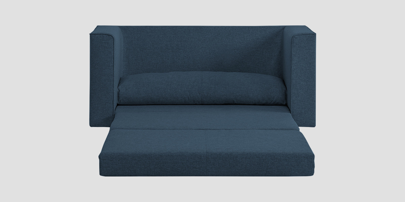 Kenia Fabric 3 Seater Foldable Sofa Cum Bed In Light Blue Colour - Febonic Living