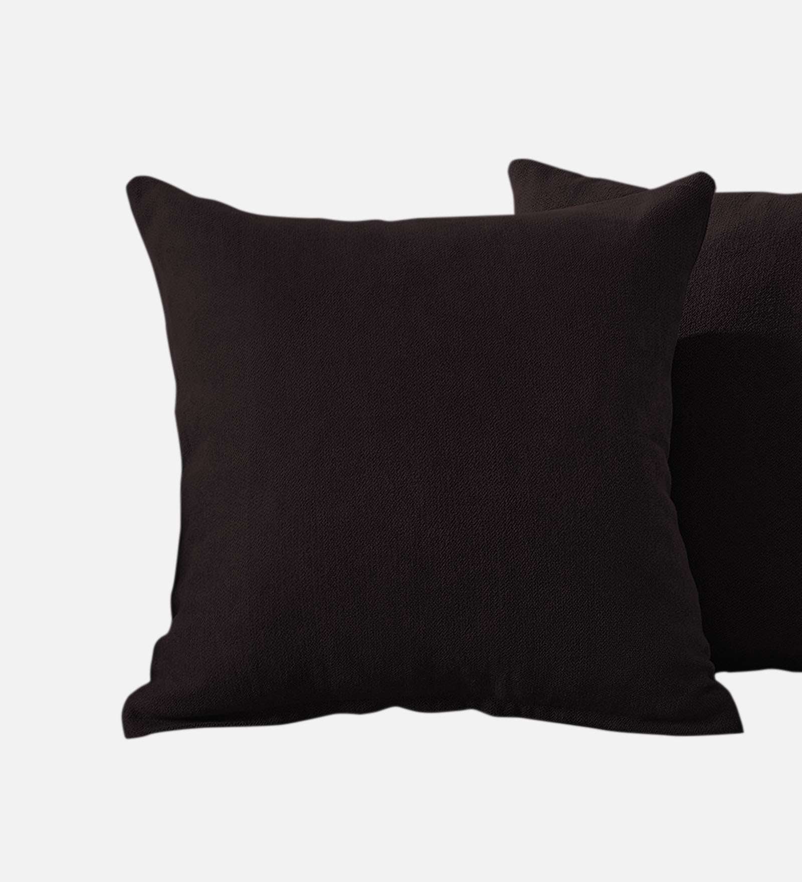 Kaya Fabric (20x20in) Sofa Pillows In Cara Brown Colour (Pack of 2) - Febonic Living
