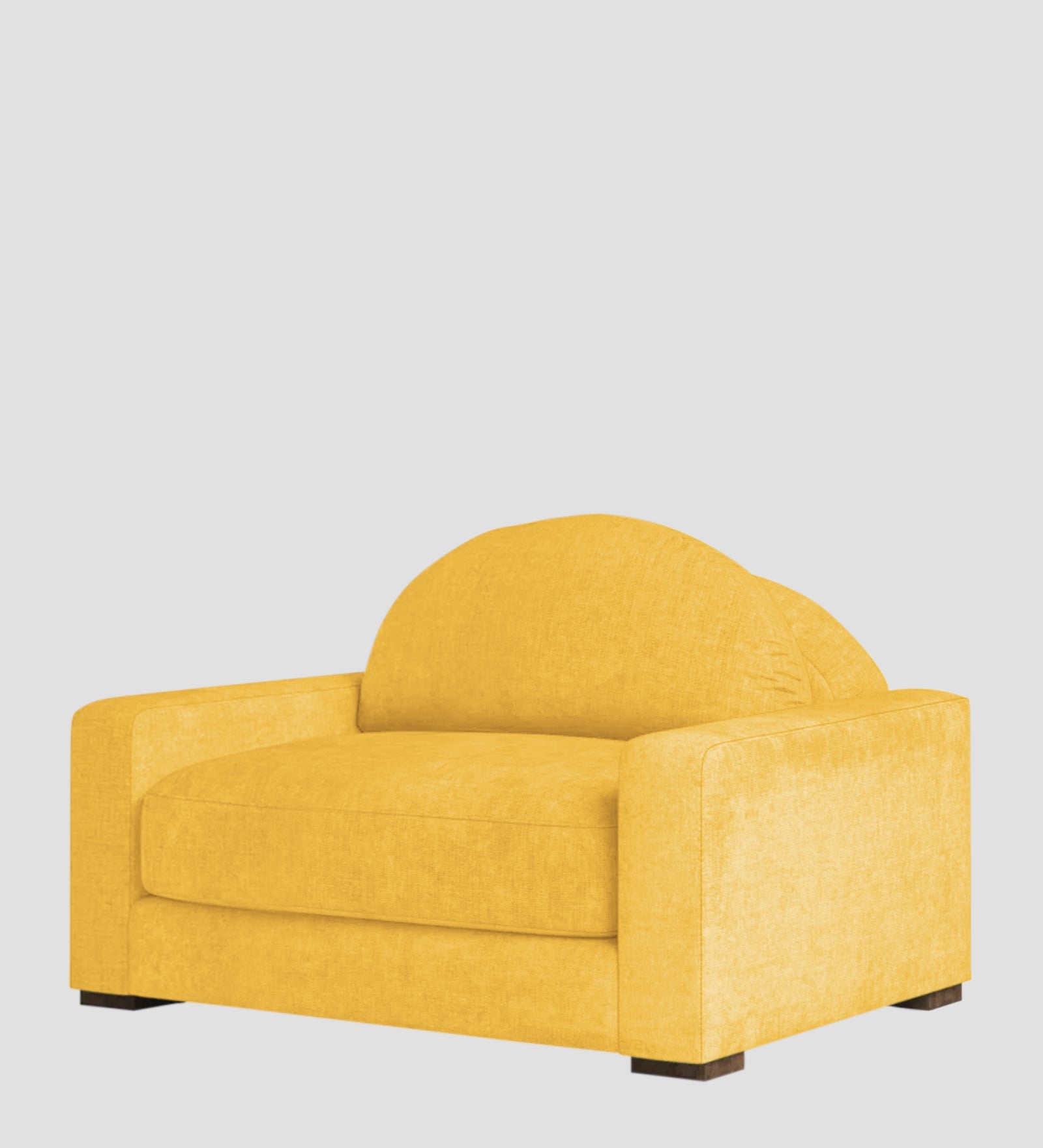 Dara Fabric 1 Seater Sofa In Bold Yellow Colour - Febonic Living