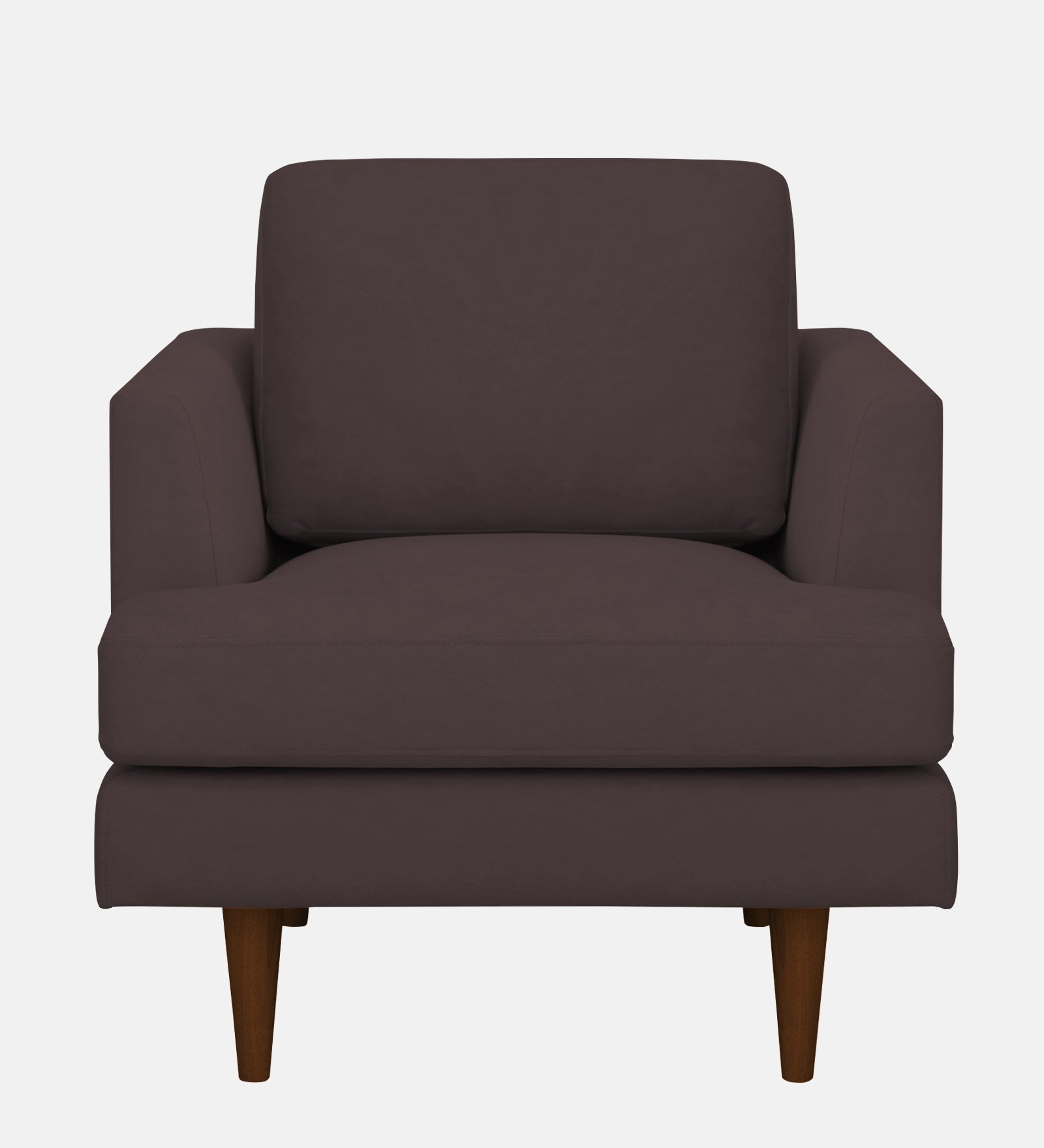 Motra Velvet 1 Seater Sofa In Mocha Brown Colour - Febonic Living