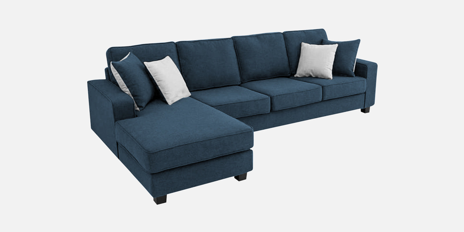 Ladybug Fabric RHS Sectional Sofa (3+Lounger) In Light Blue Colour - Febonic Living