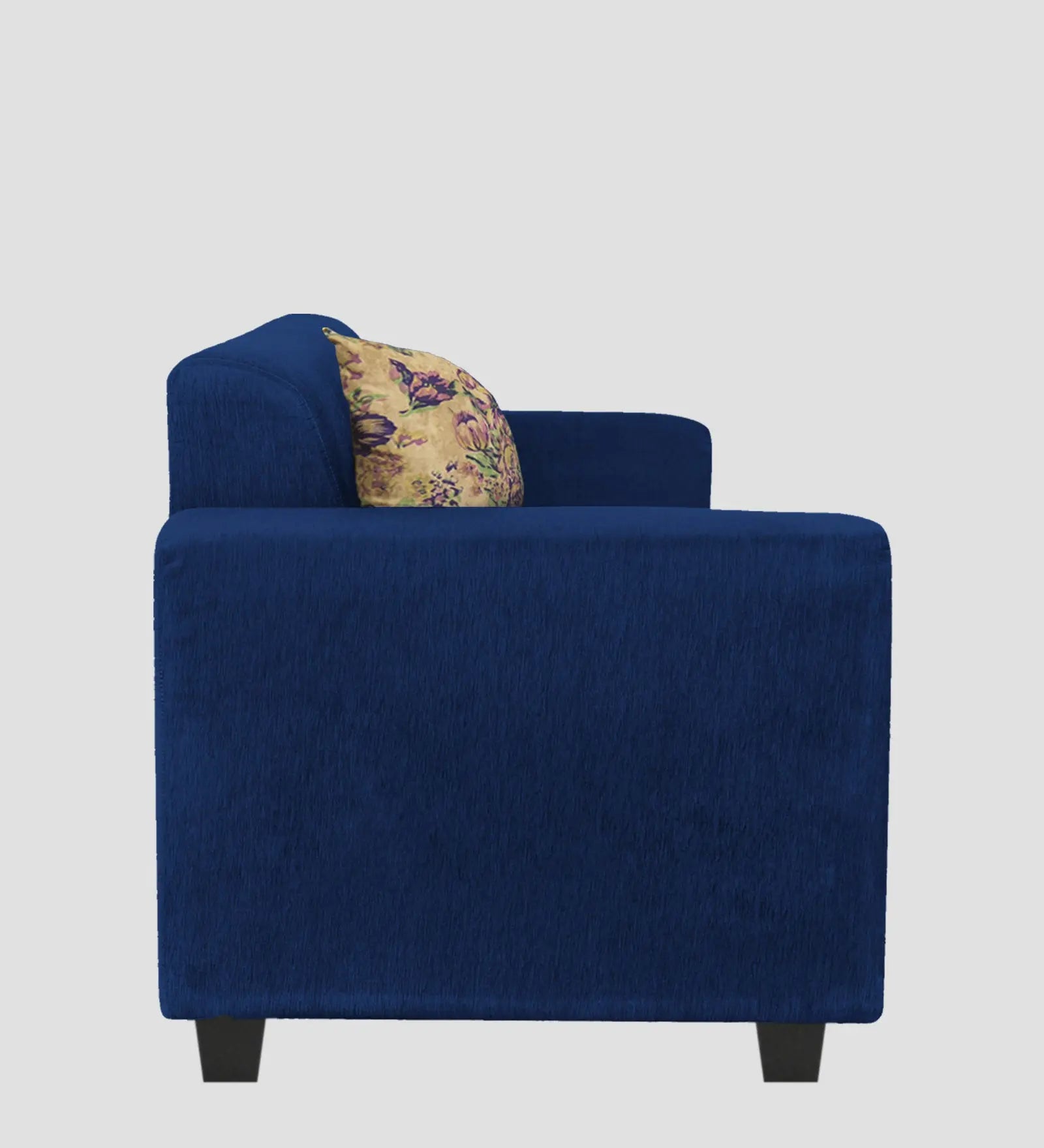Lipu Fabric 1 Seater Sofa In Royal Blue Colour Febonic Living