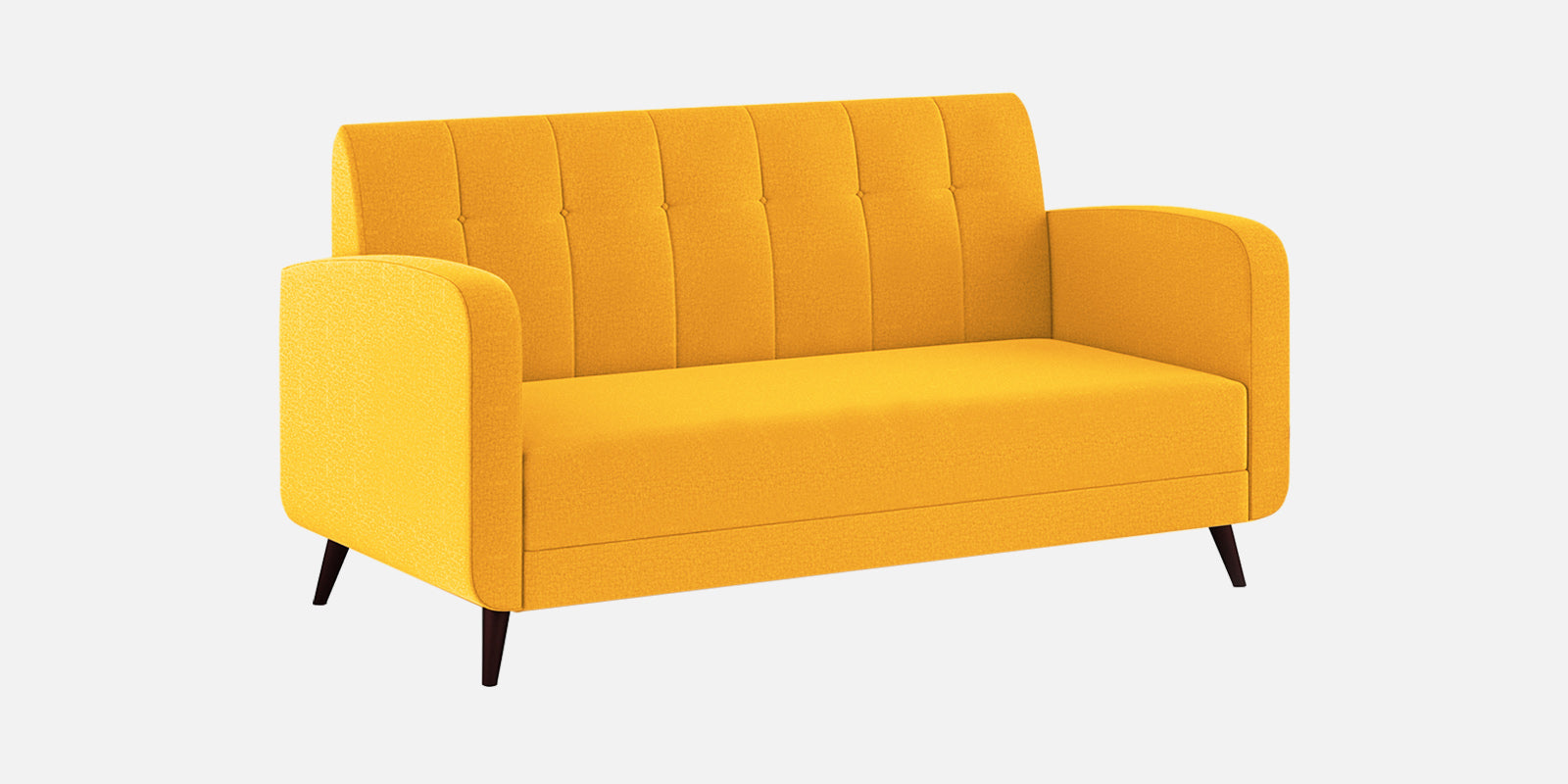 Wiki Velvet 3 Seater Sofa in Safforn Yellow Colour