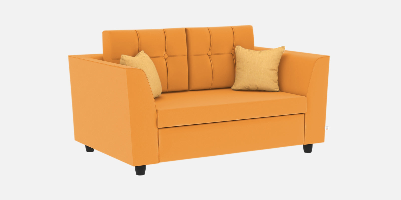 Nestin Velvet 2 Seater Sofa In Tangerine Orange Colour - Febonic Living