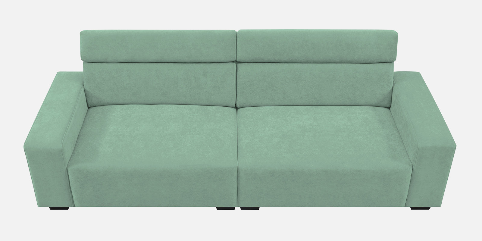 Hiro Fabric 3 Seater Sofa In Mist Blue Colour - Febonic Living