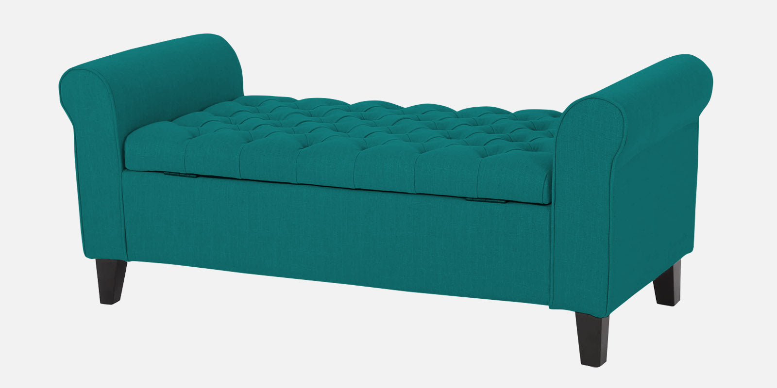 Nowia Fabric 2 Seater Recamier In Sea Green Colour With Storage - Febonic Living