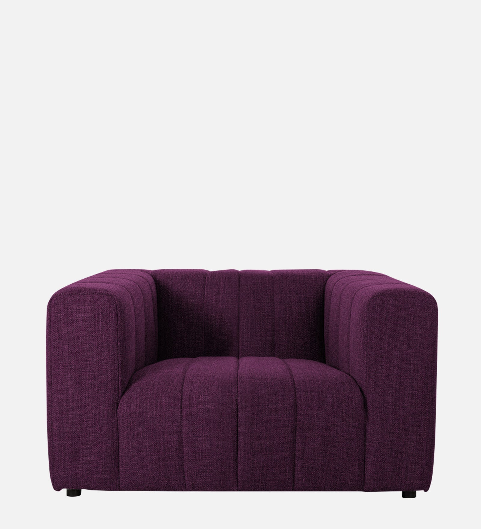 Lara Fabric 1 Seater Sofa In Greek Purple Colour - Febonic Living