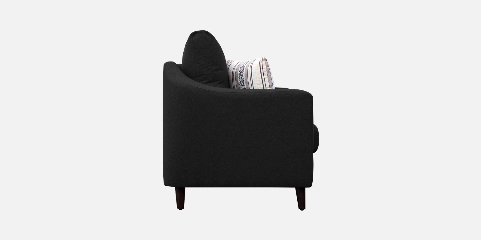 Kevin Fabric 2 Seater Sofa In Zed Black Colour - Febonic Living
