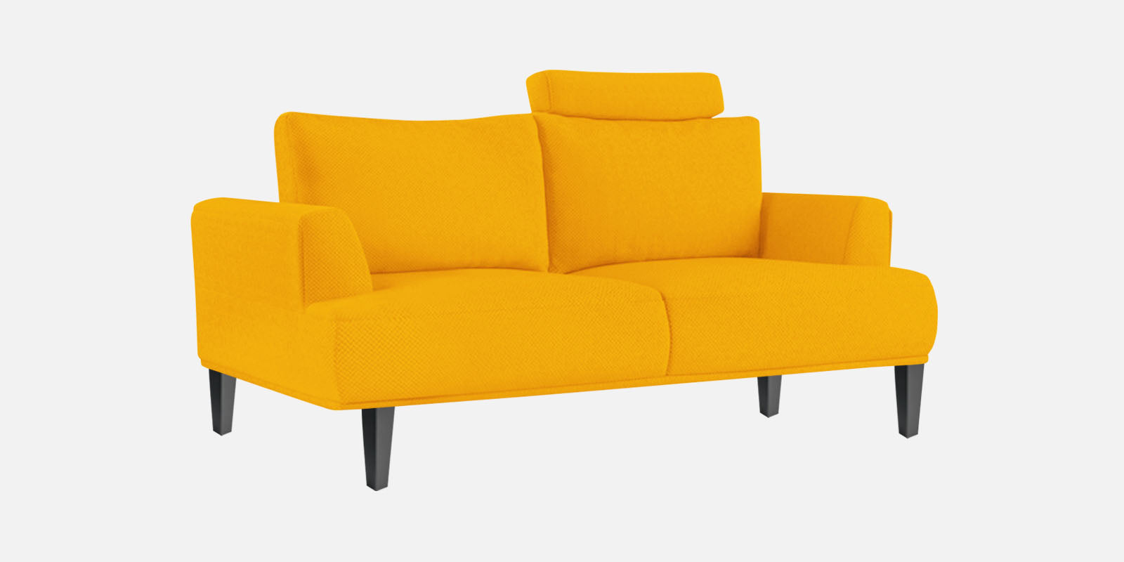 Como Fabric 2 Seater Sofa In Bold Yellow Colour - Febonic Living