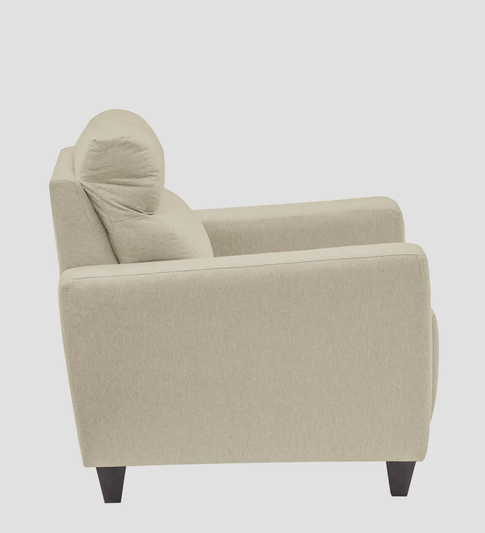 Burban Fabric 1 Seater Sofa In Maple Cream Colour Febonic Living