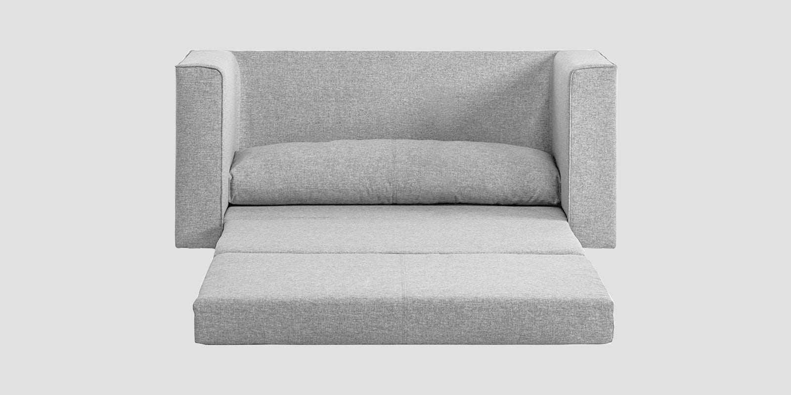 Kenia Fabric 3 Seater Foldable Sofa Cum Bed In Lit Grey Colour - Febonic Living