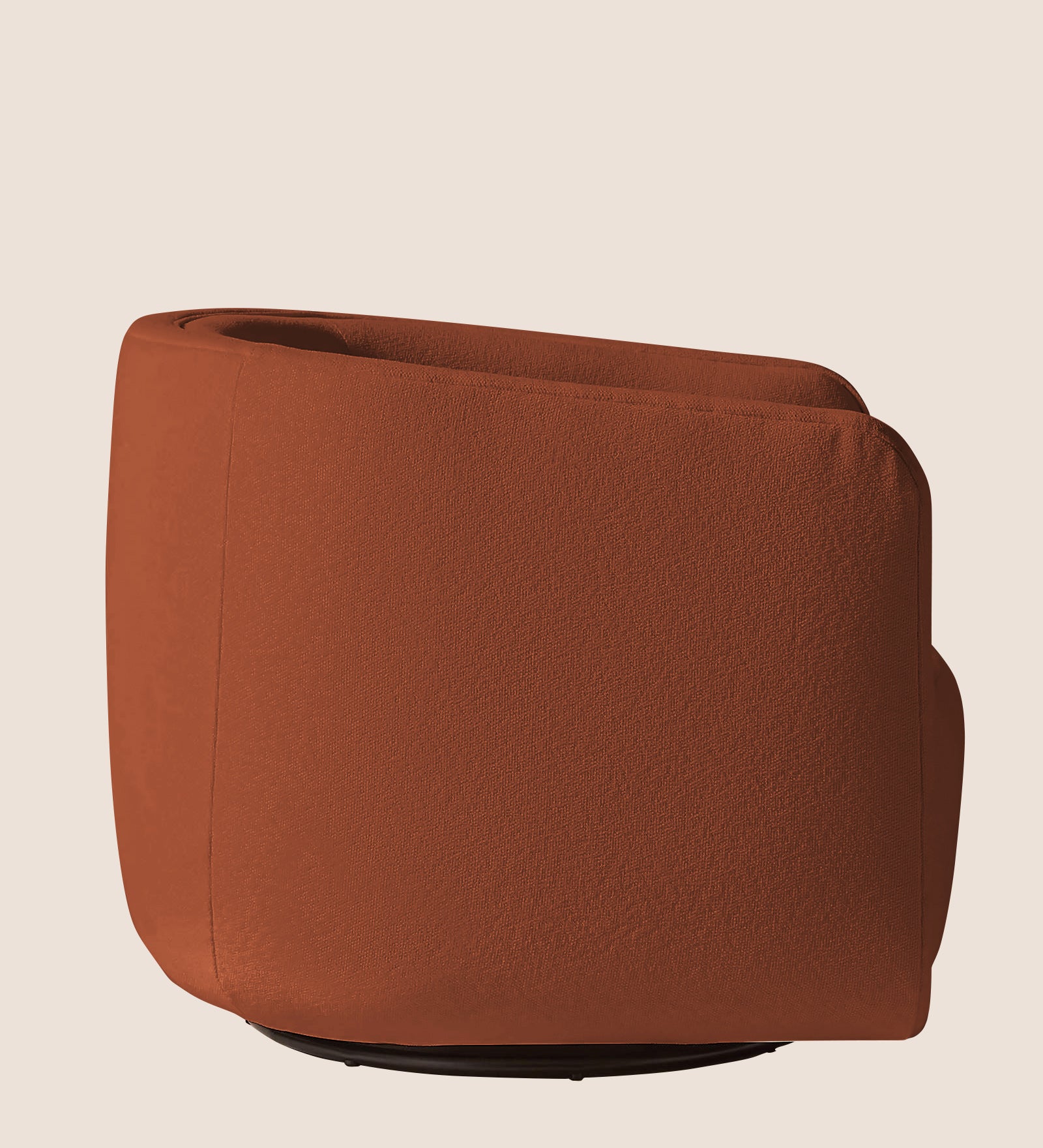 Ria Fabric Swivel Chair in Royal Orange Colour