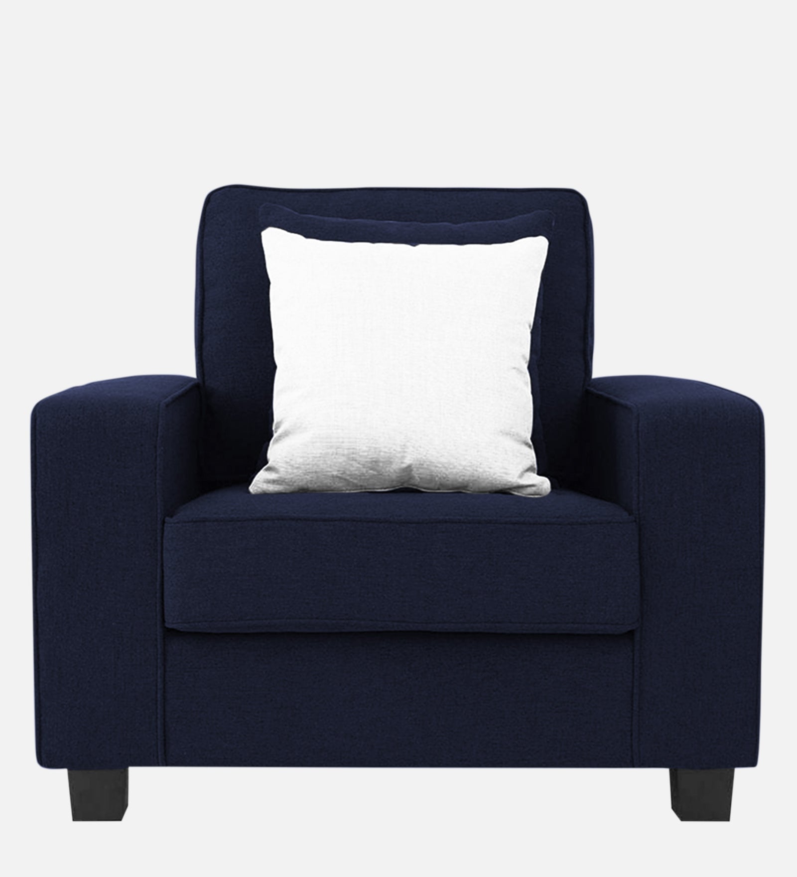 Ladybug Fabric 1 Seater Sofa In Royal Blue Colour - Febonic Living