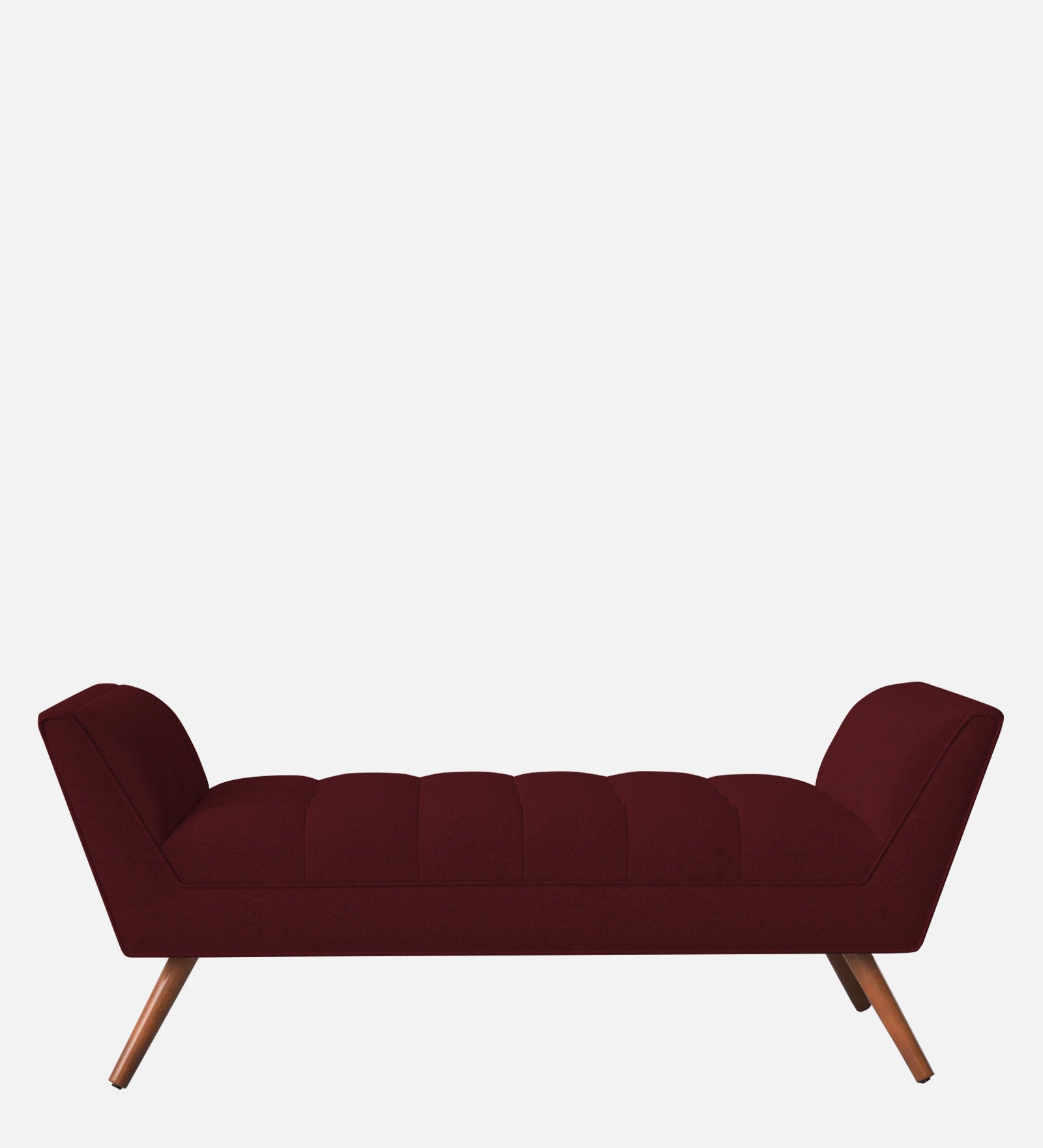 Cartes Velvet Bench In Dark Maroon Colour - Febonic Living
