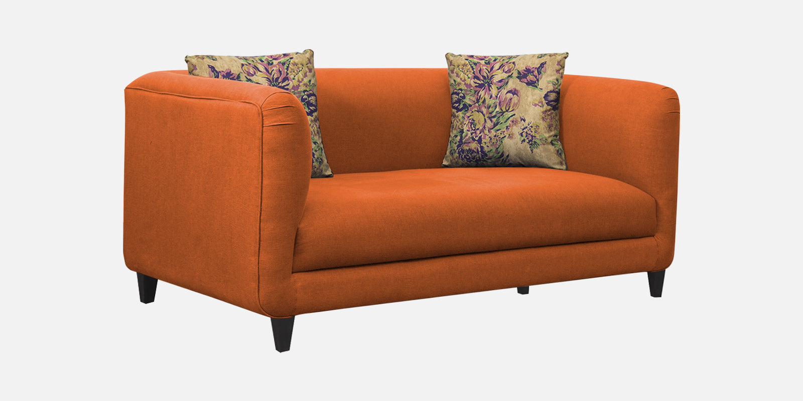 Niki Fabric 2 Seater Sofa in Vivid Orange Colour