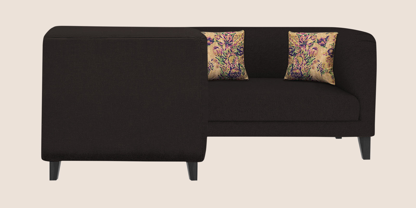 Niki Fabric Corner Sofa In Cara Brown Colour - Febonic Living